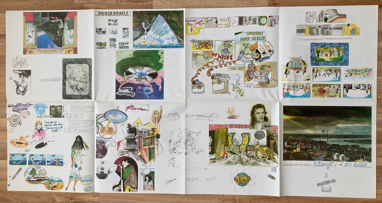 Kraftwerk - Ralf & Florian Vinyl LP with "musicomix" Cartoon Poster