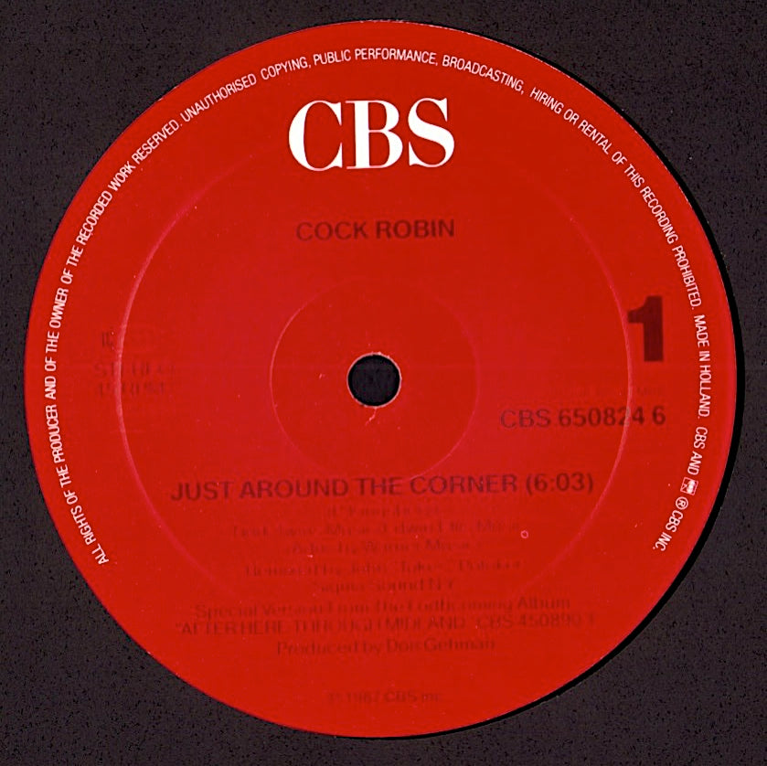 Cock Robin – Just Around The Corner Special Version Vinyl 12" Maxi-Single Kopie