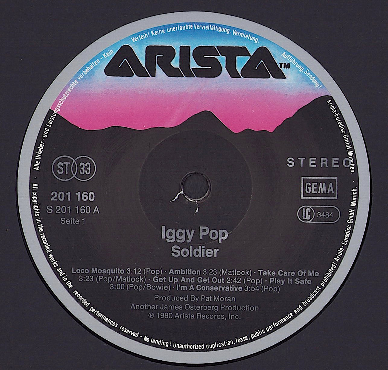 Iggy Pop - Soldier Vinyl LP