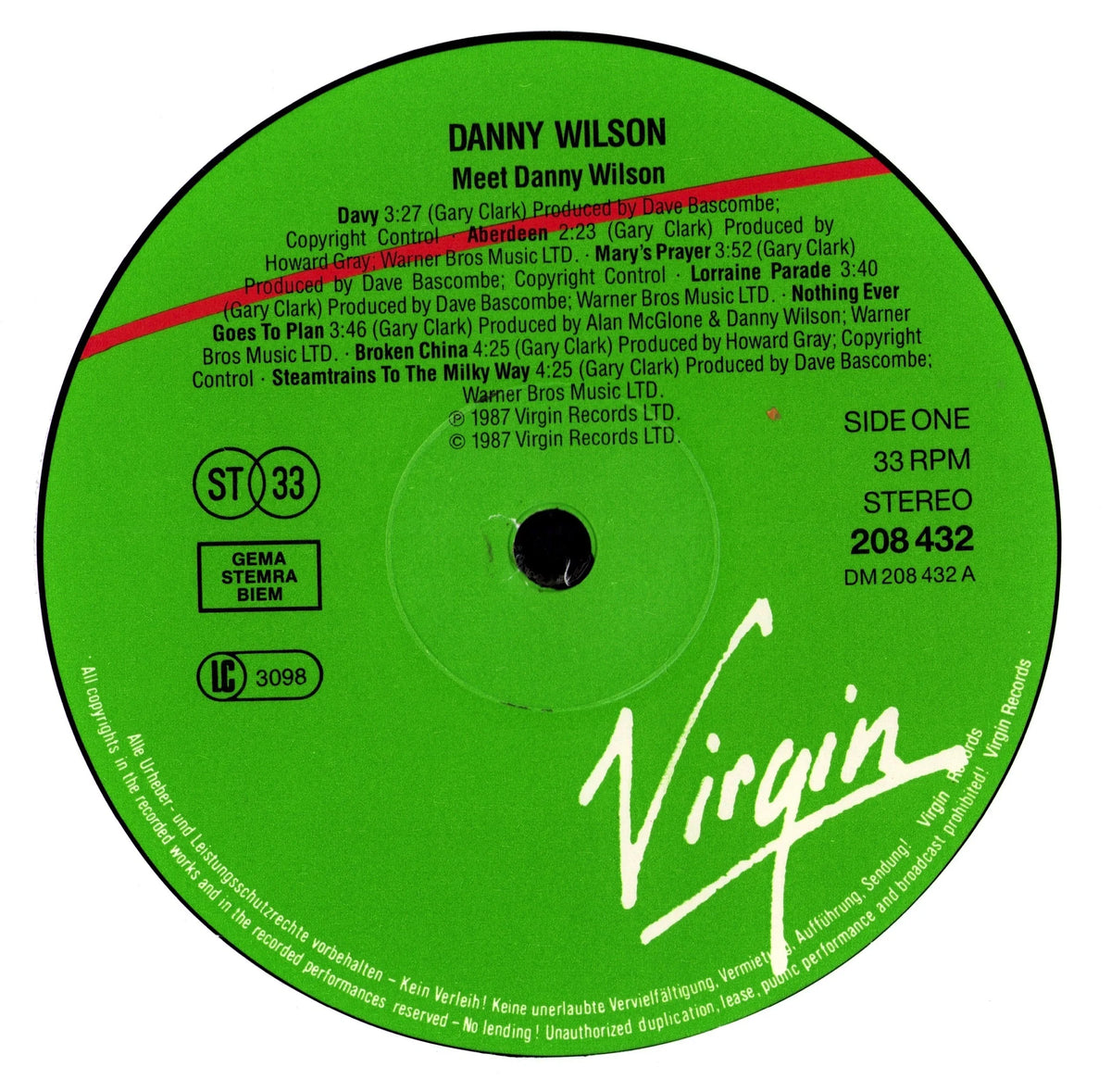 Danny Wilson – Meet Danny Wilson (Vinyl LP | Europe | 1987)