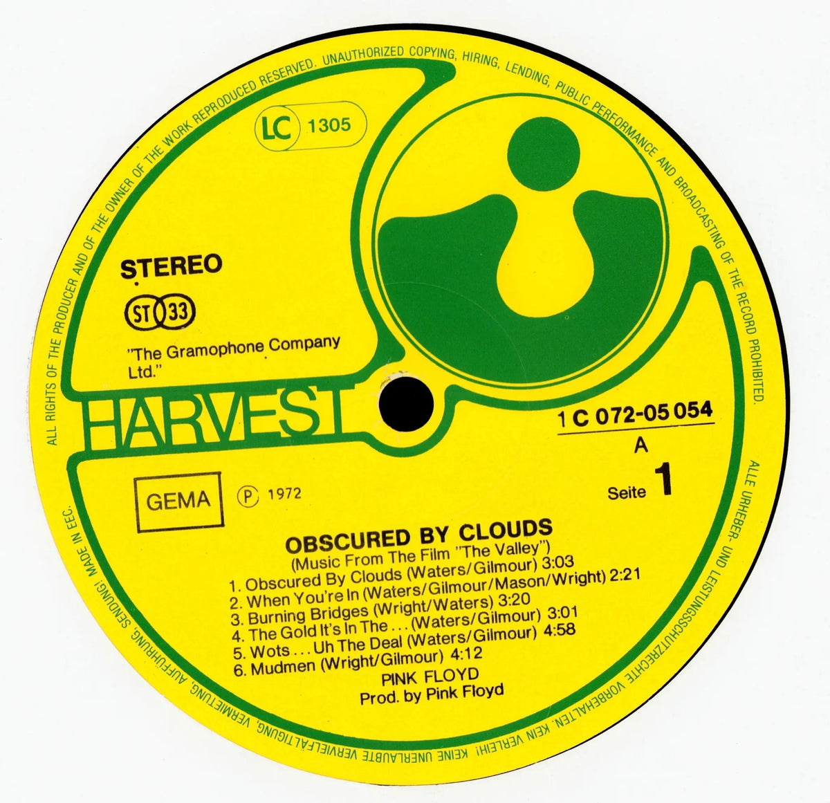 Pink Floyd - Obscured By Clouds (Vinyl LP | DE Repress | 1986)