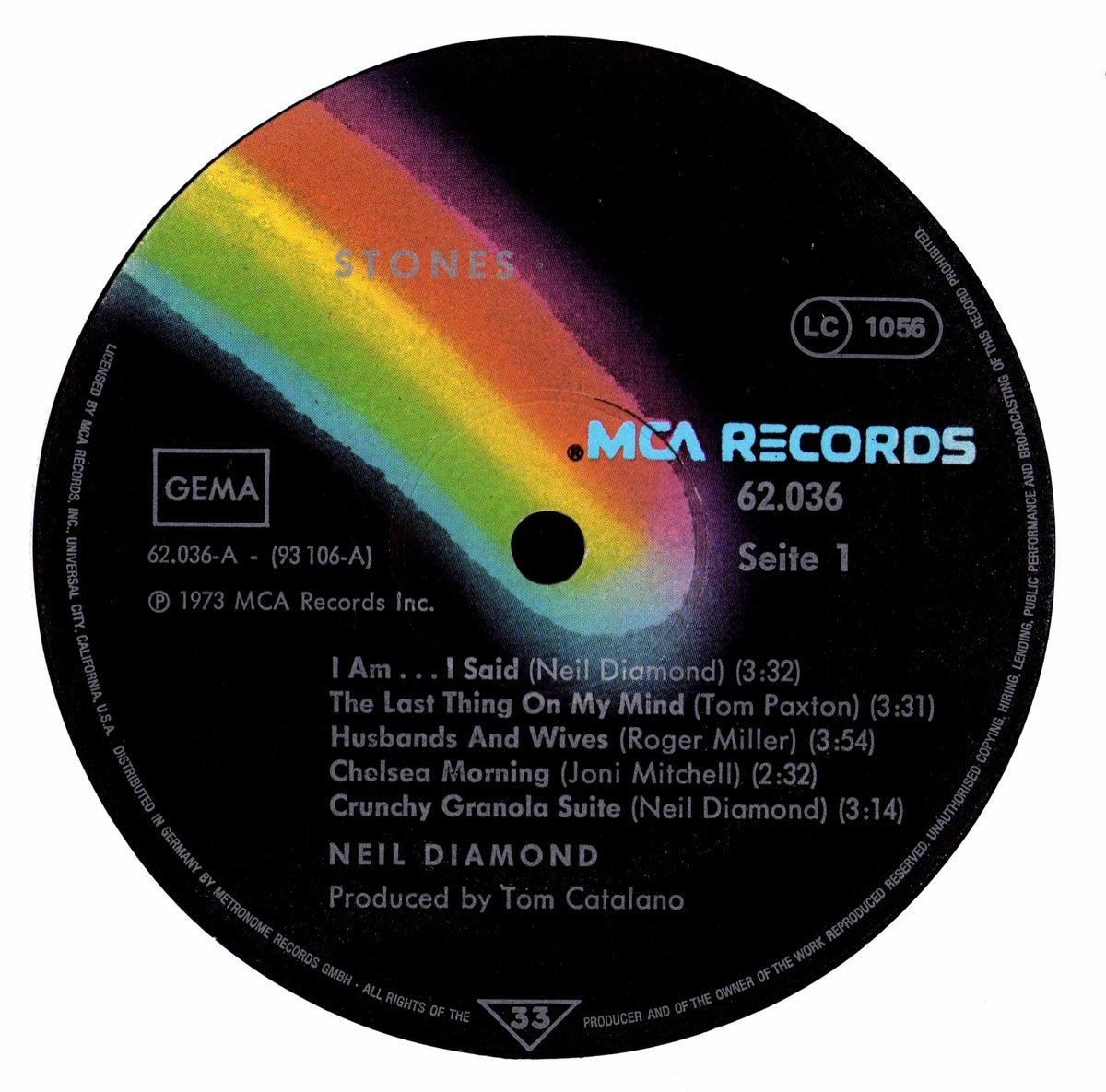 Neil Diamond - Stones (Vinyl LP | DE Reissue | 1976)