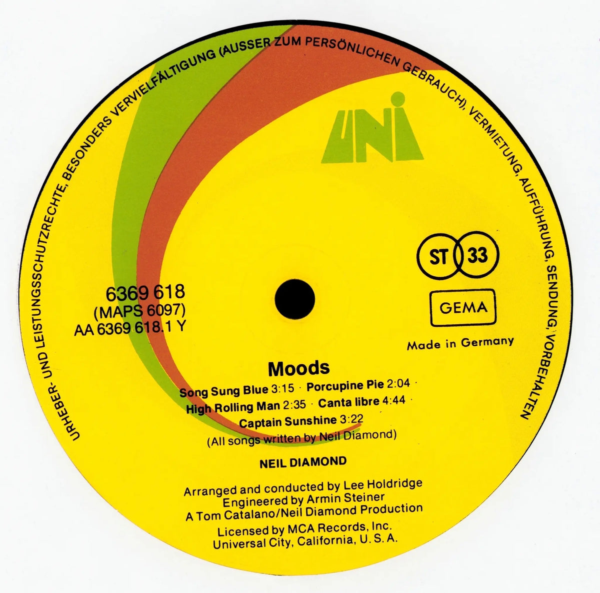 Neil Diamond - Moods (Vinyl LP | German Pressing | 1972)