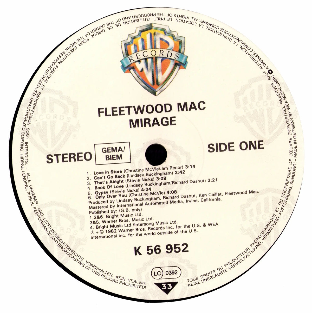 Fleetwood Mac – Mirage Vinyl LP | EU Reissue