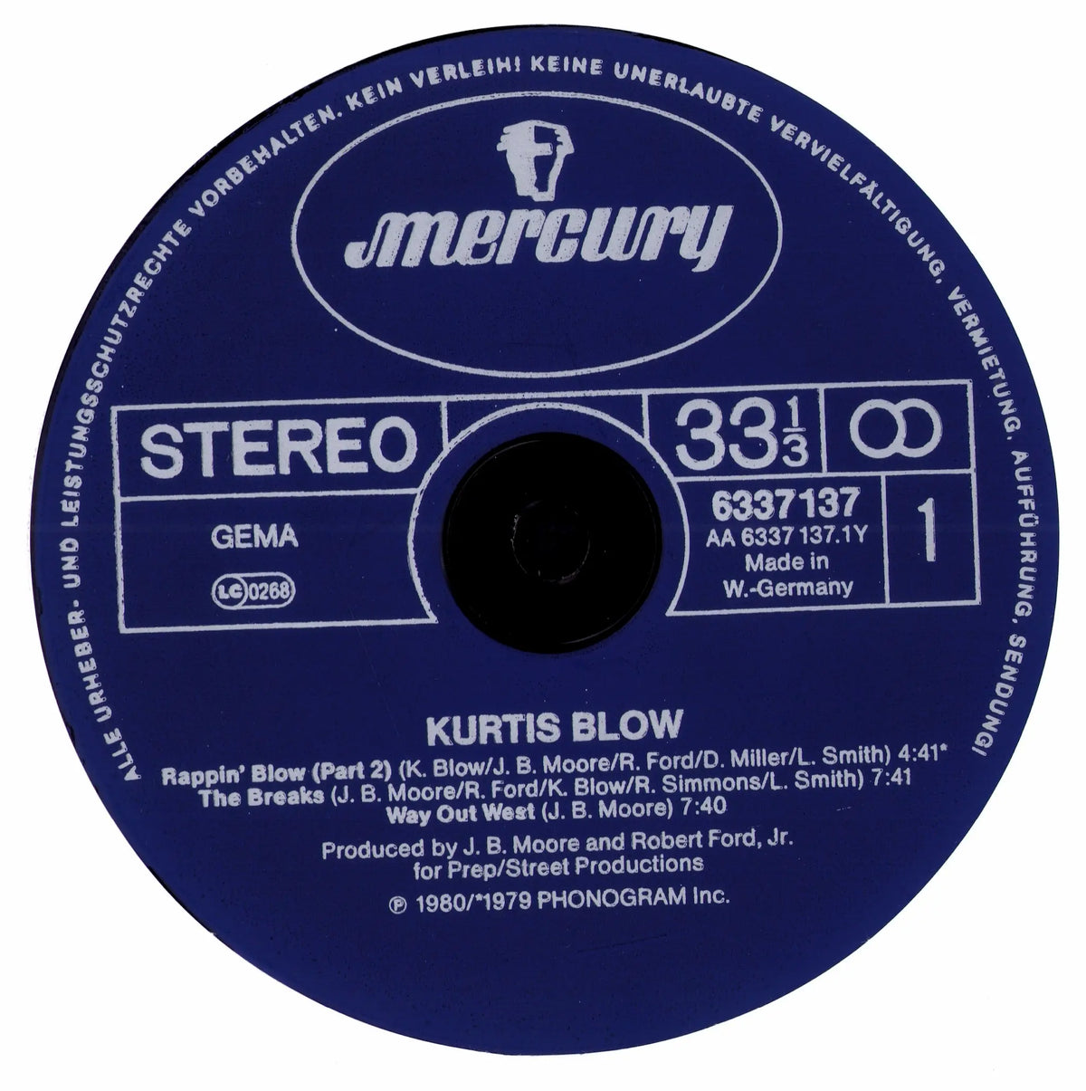 Kurtis Blow – Kurtis Blow Vinyl LP | DE | 1980