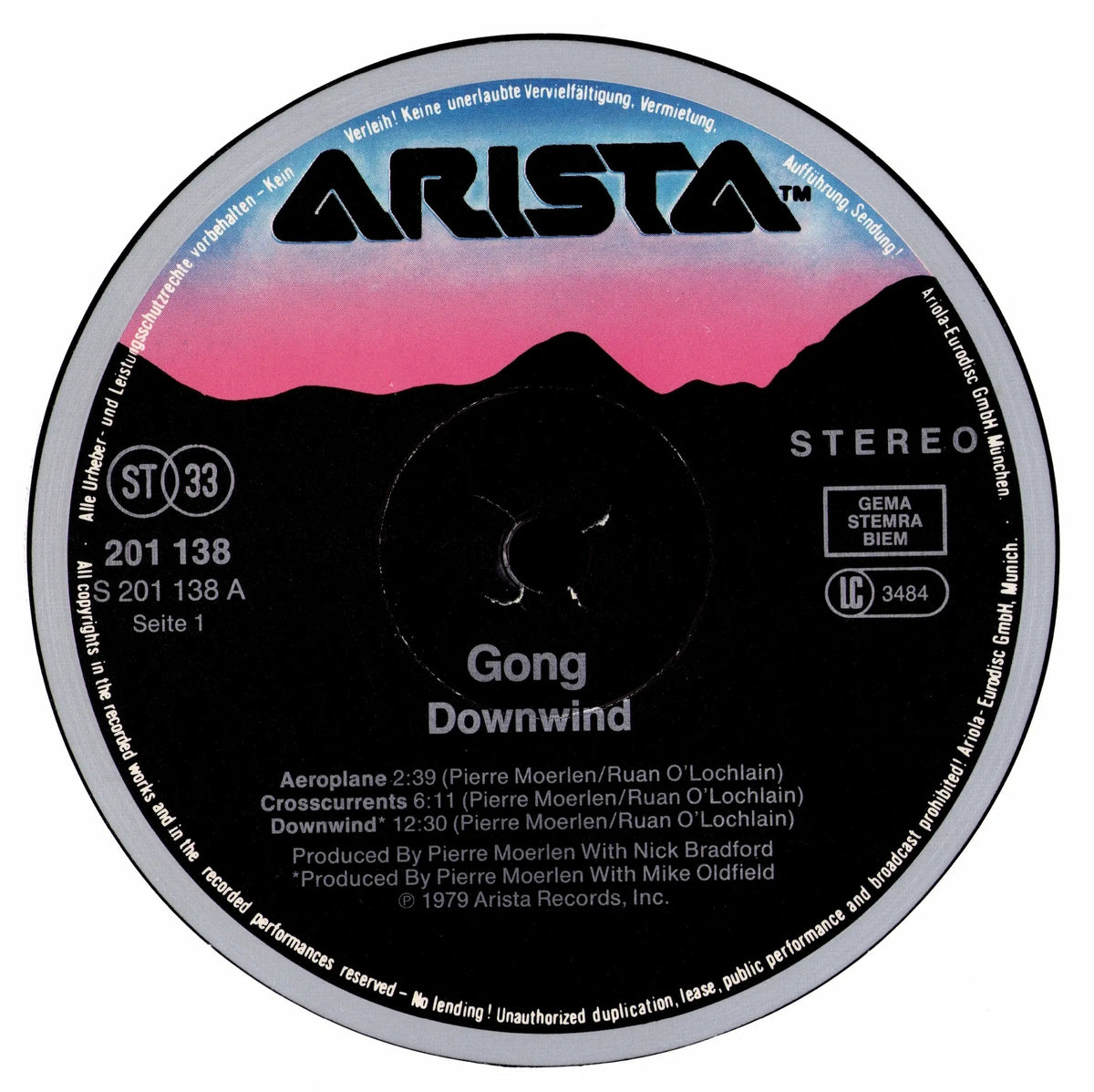 Pierre Moerlen's Gong – Downwind (Vinyl LP | DE | Reissue | 1982)