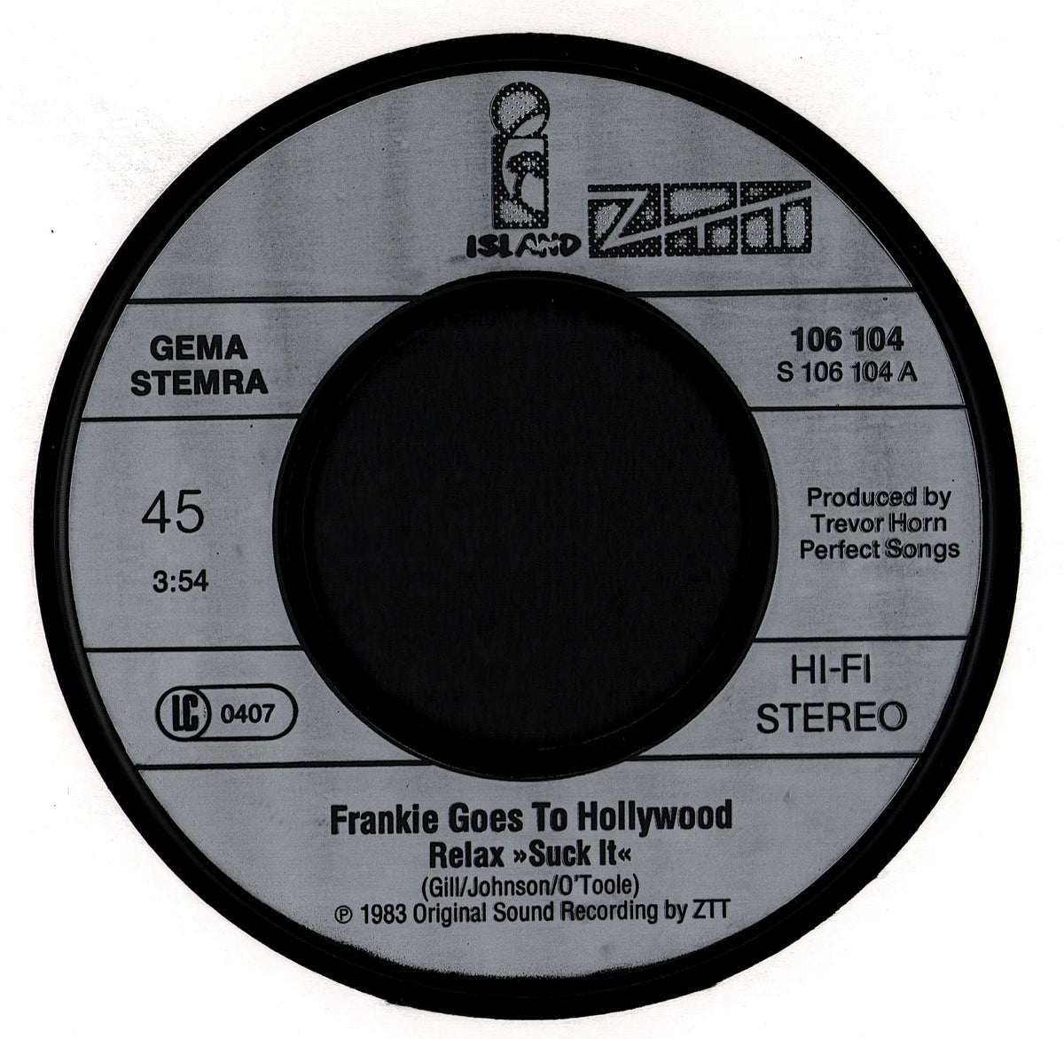 Frankie Goes To Hollywood - Relax Vinyl 7" | EU Original | 1983 Kopie