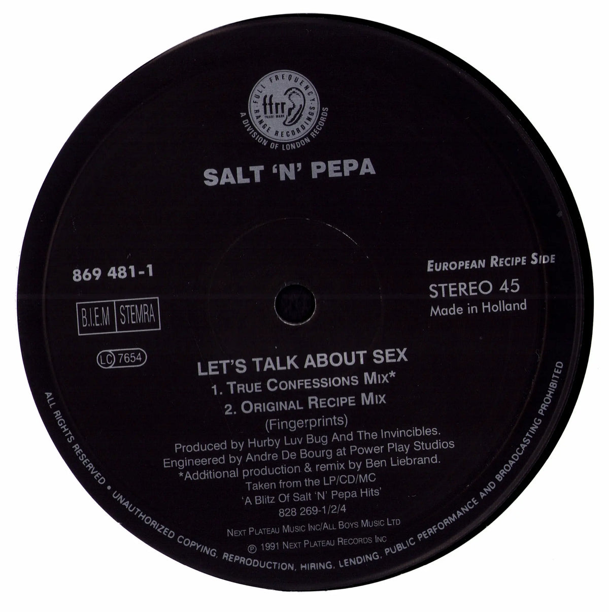 Salt-N-Pepa – Let's Talk About Sex! (Vinyl 12″ | EU | 1991)