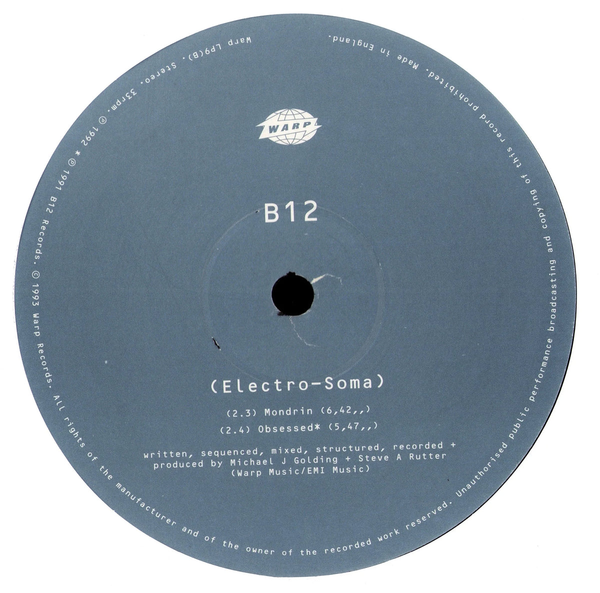 B12 – Electro-Soma Vinyl 2LP | UK | 1993