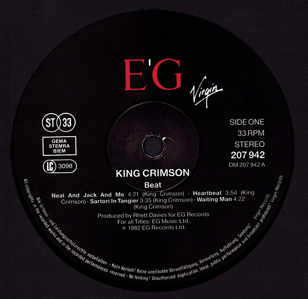 King Crimson – Three Of A Perfect Pair Vinyl LP