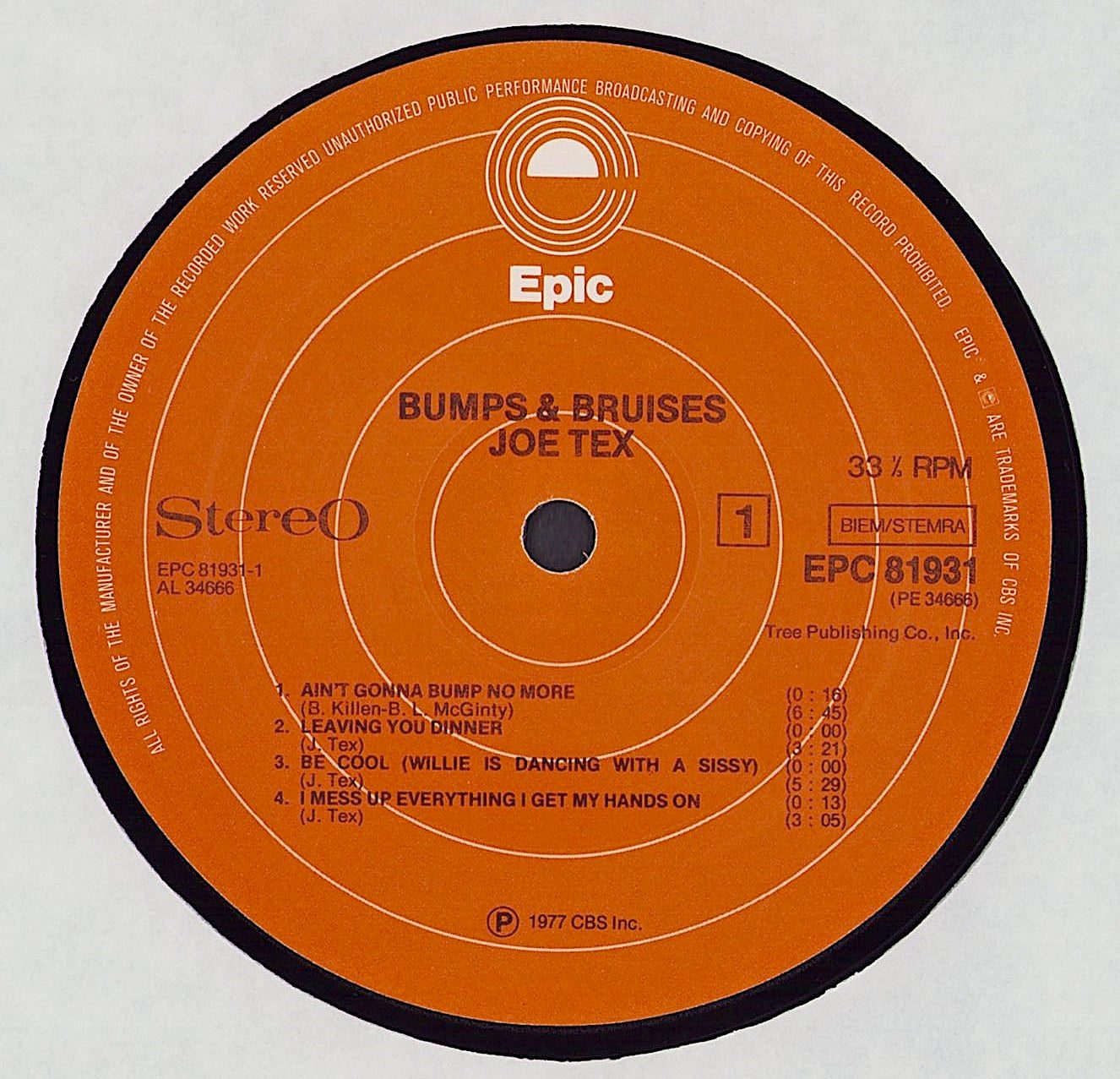 Joe Tex - Bumps & Bruises VInyl LP