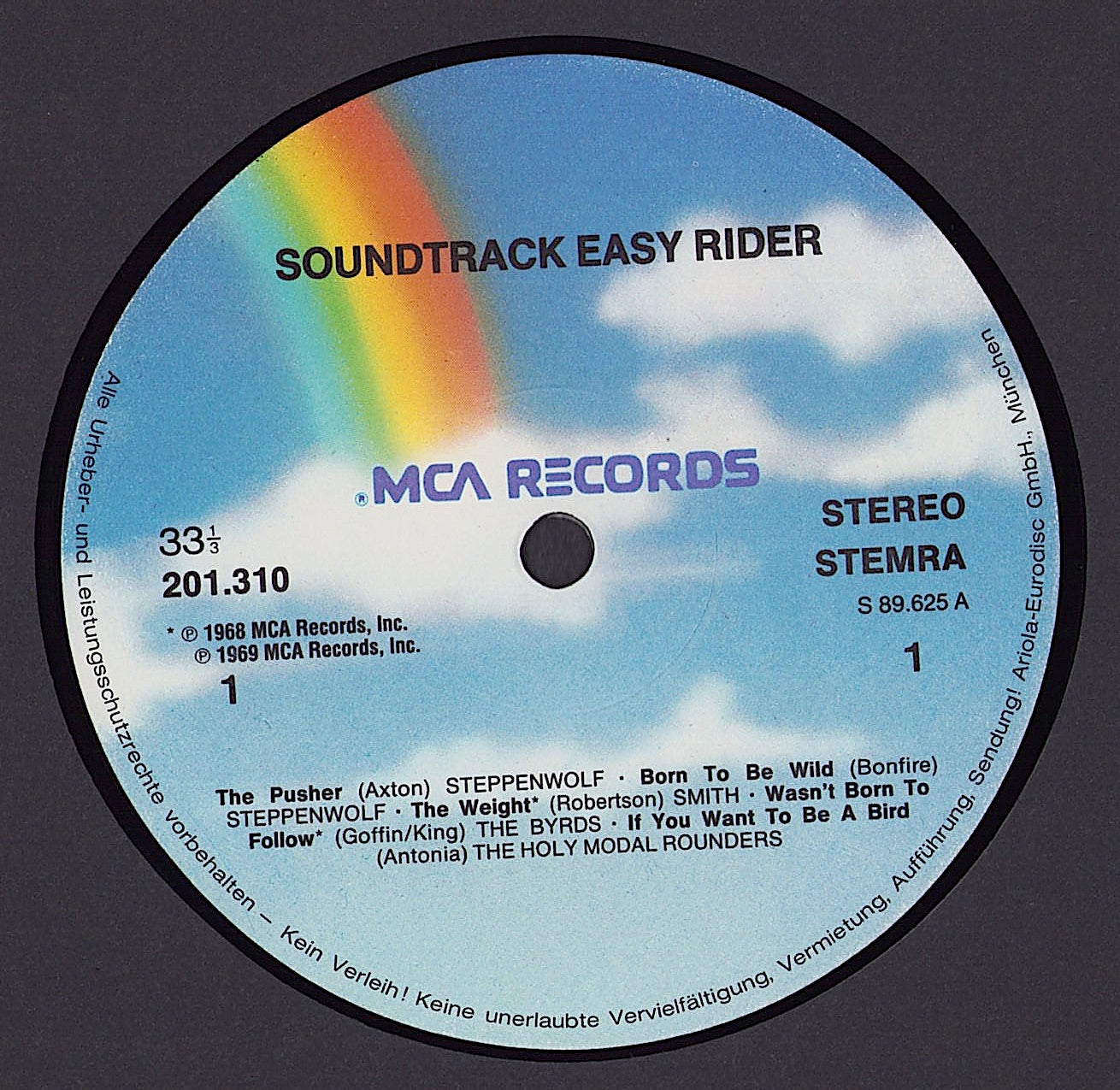 Easy Rider - Songs As Performed In The Motion Picture VInyl LP