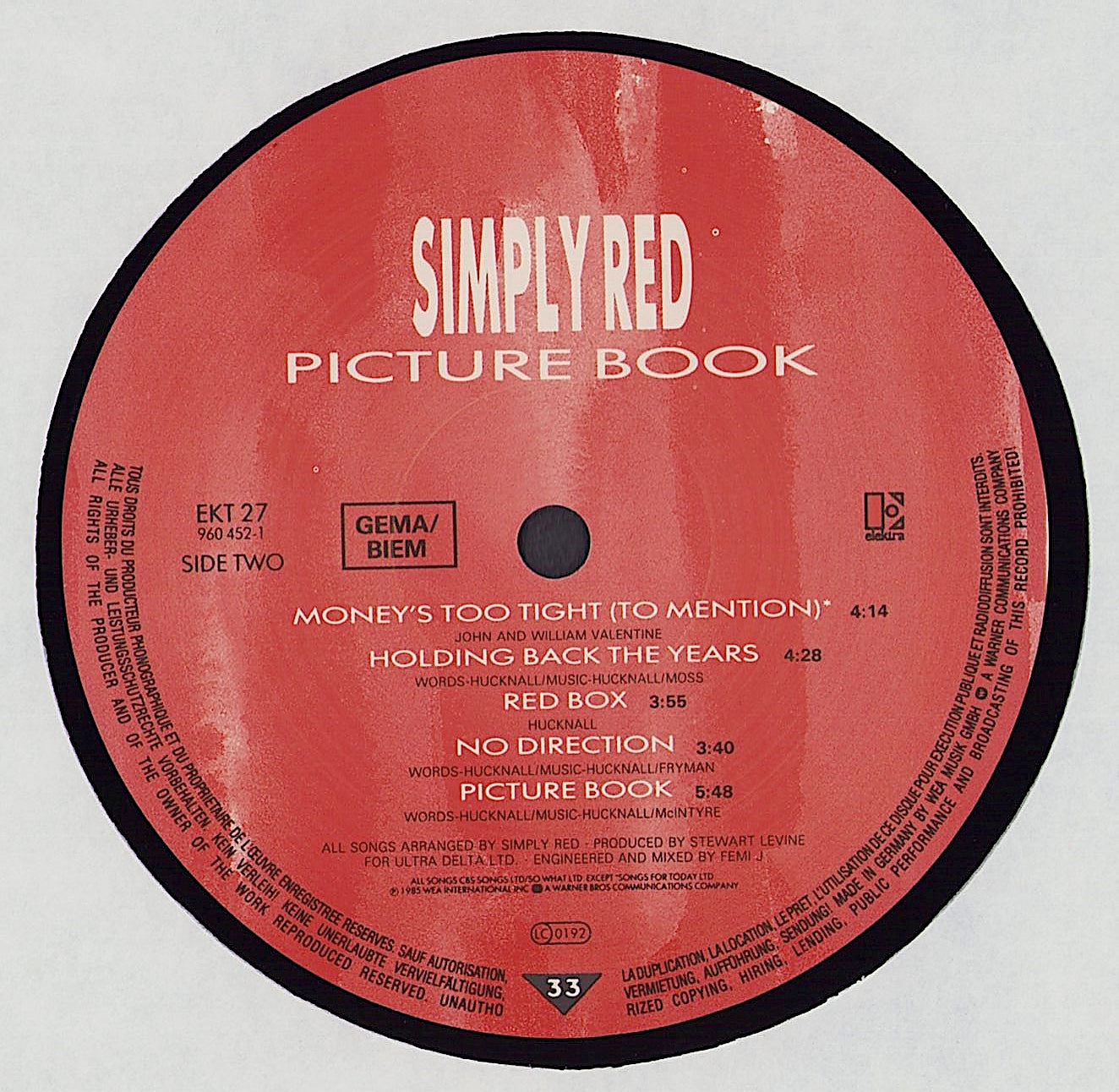 Simply Red - Picture Book Vinyl LP
