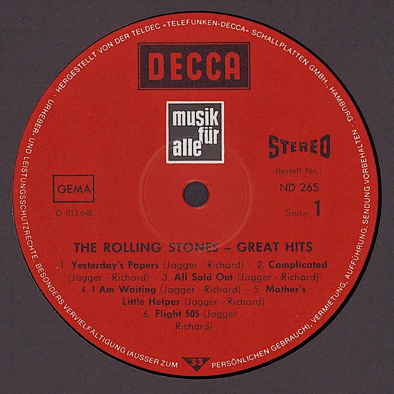 The Rolling Stones - Great Hits Vinyl LP