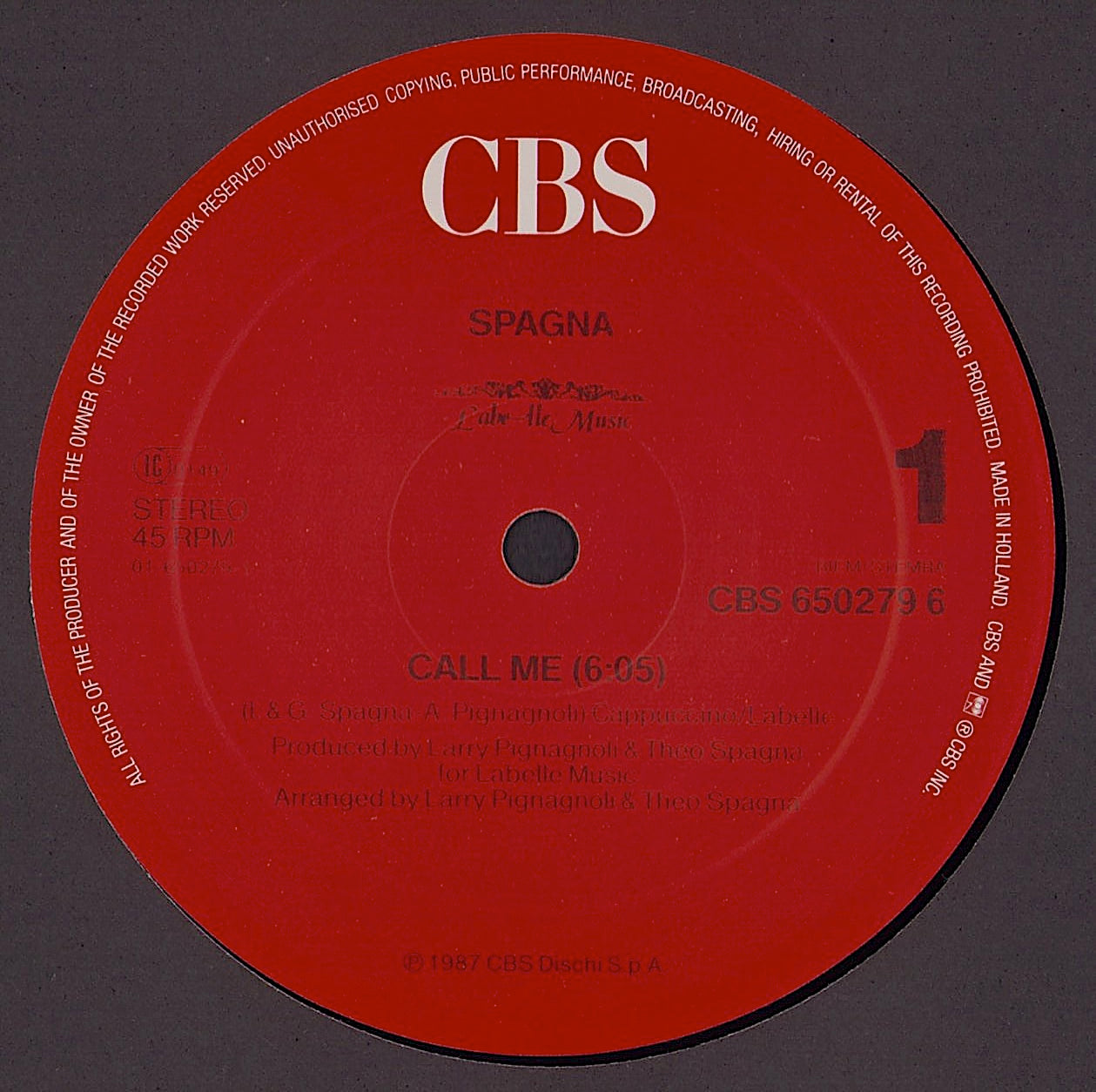 Spagna - Call Me Vinyl 12"