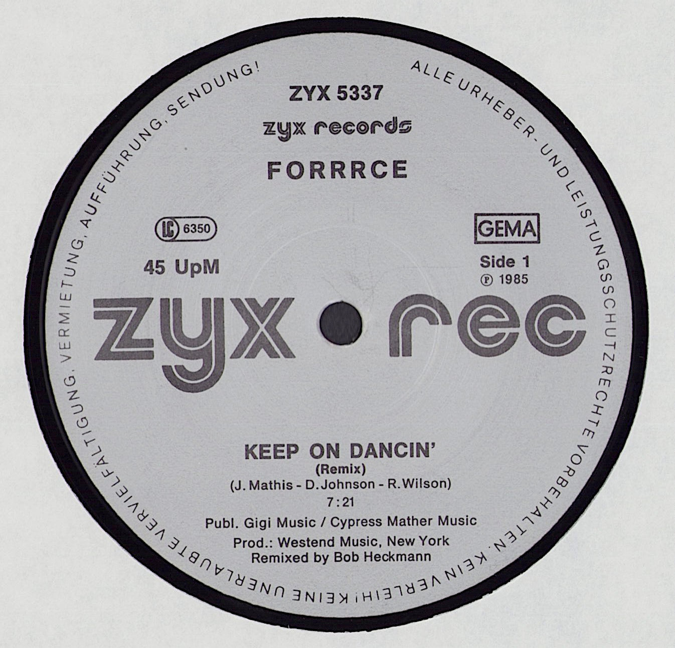Forrrce - Keep On Dancin' Vinyl 12"