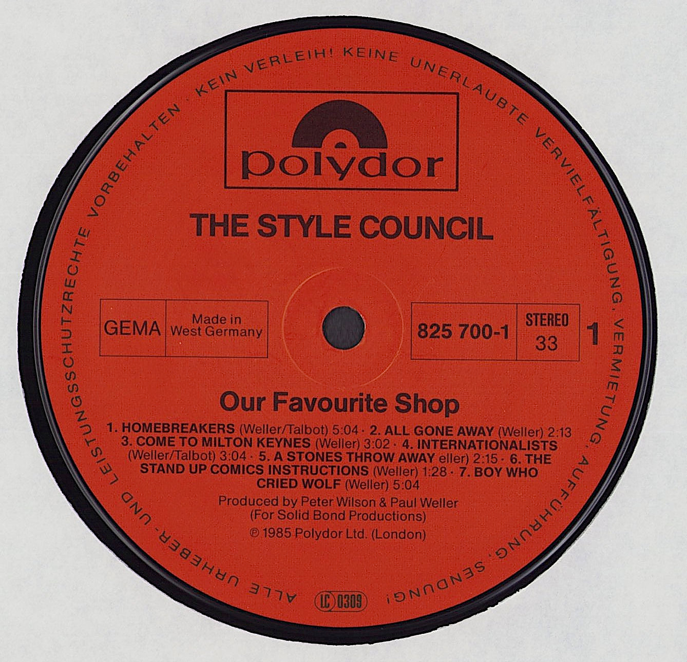 The Style Council - Our Favourite Shop Vinyl LP