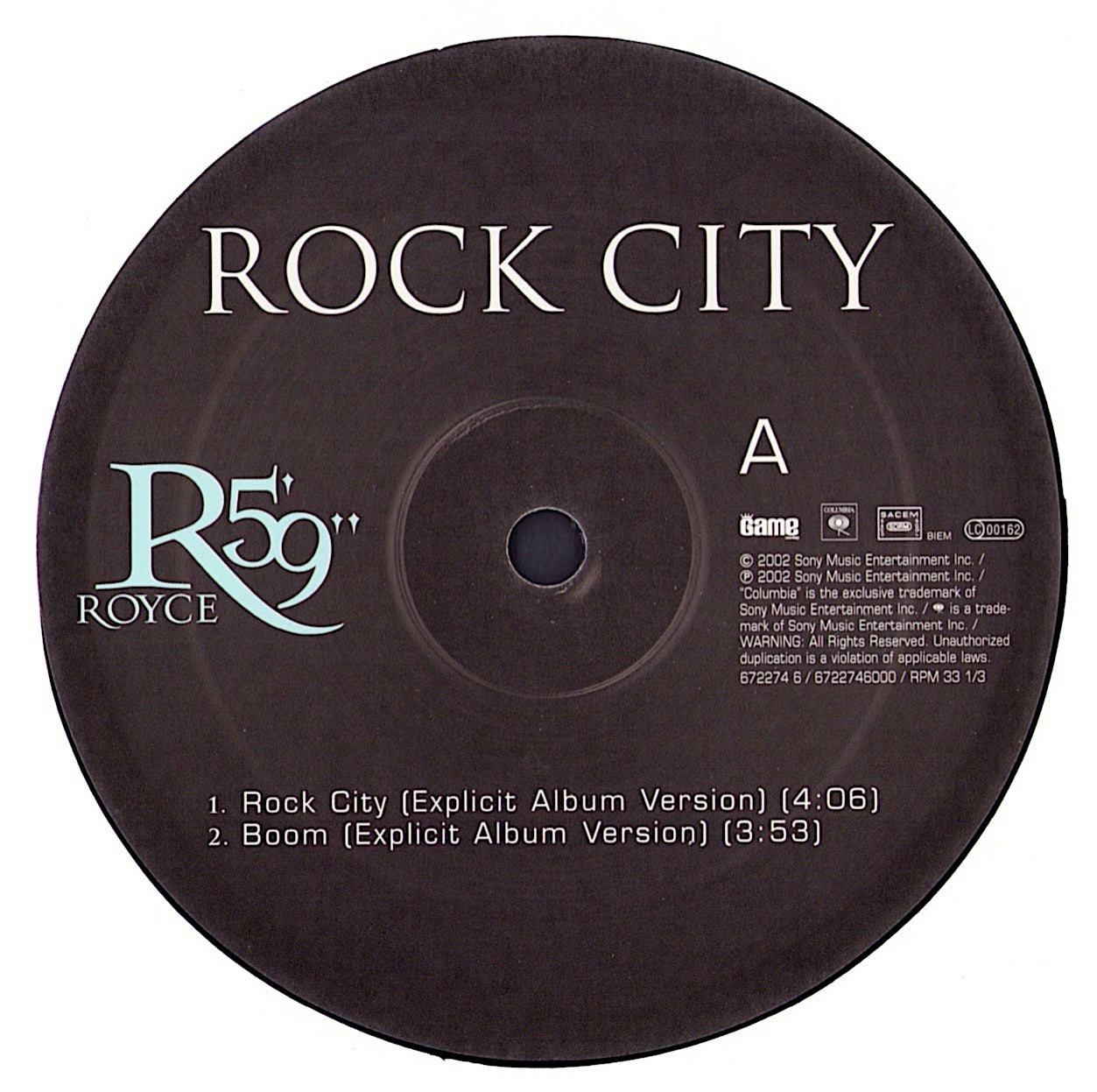Royce Da 5'9" Featuring Eminem – Rock City Vinyl 12" Maxi-Single