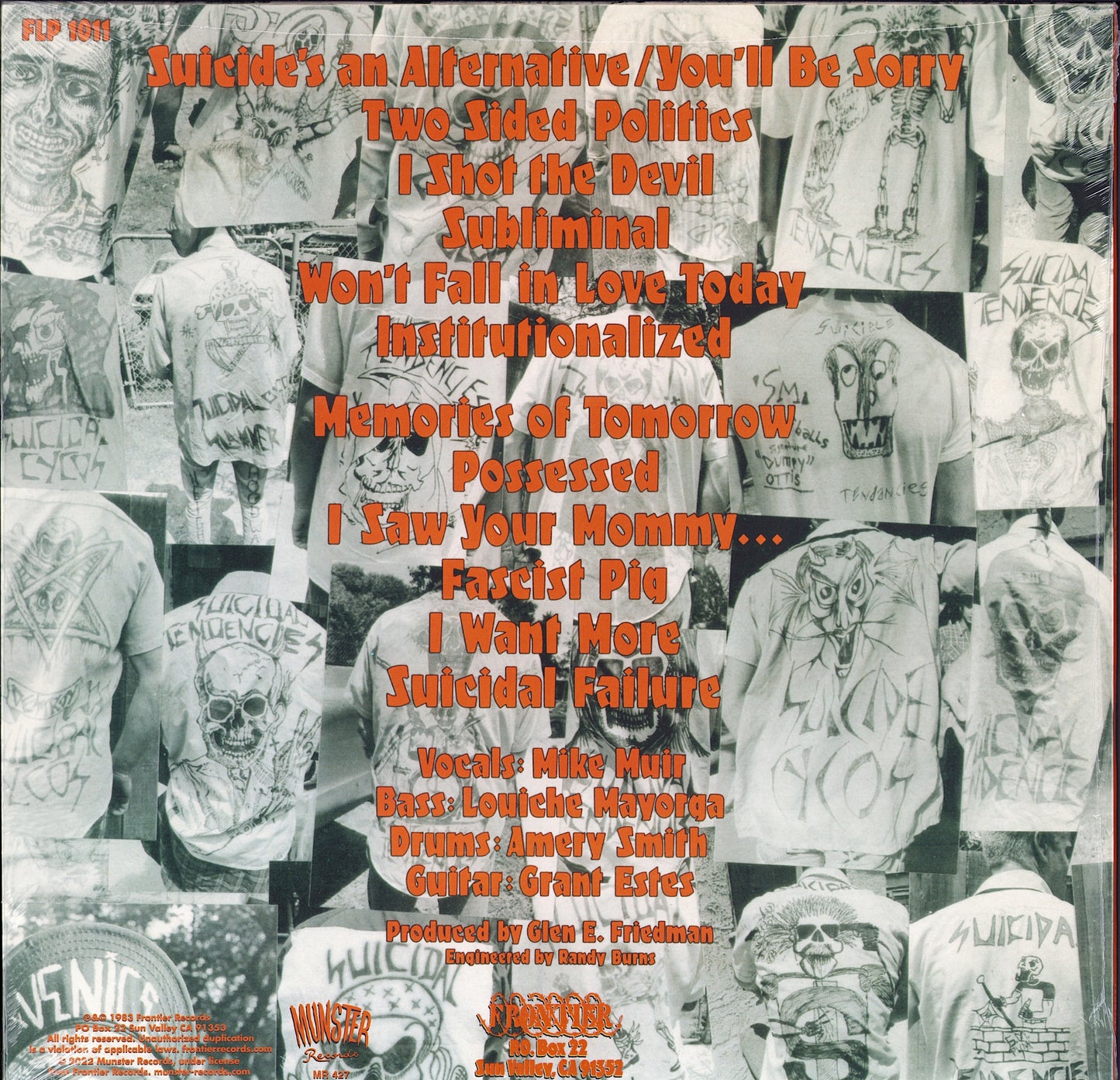 Suicidal Tendencies - Suicidal Tendencies Red Vinyl LP Limited Edition