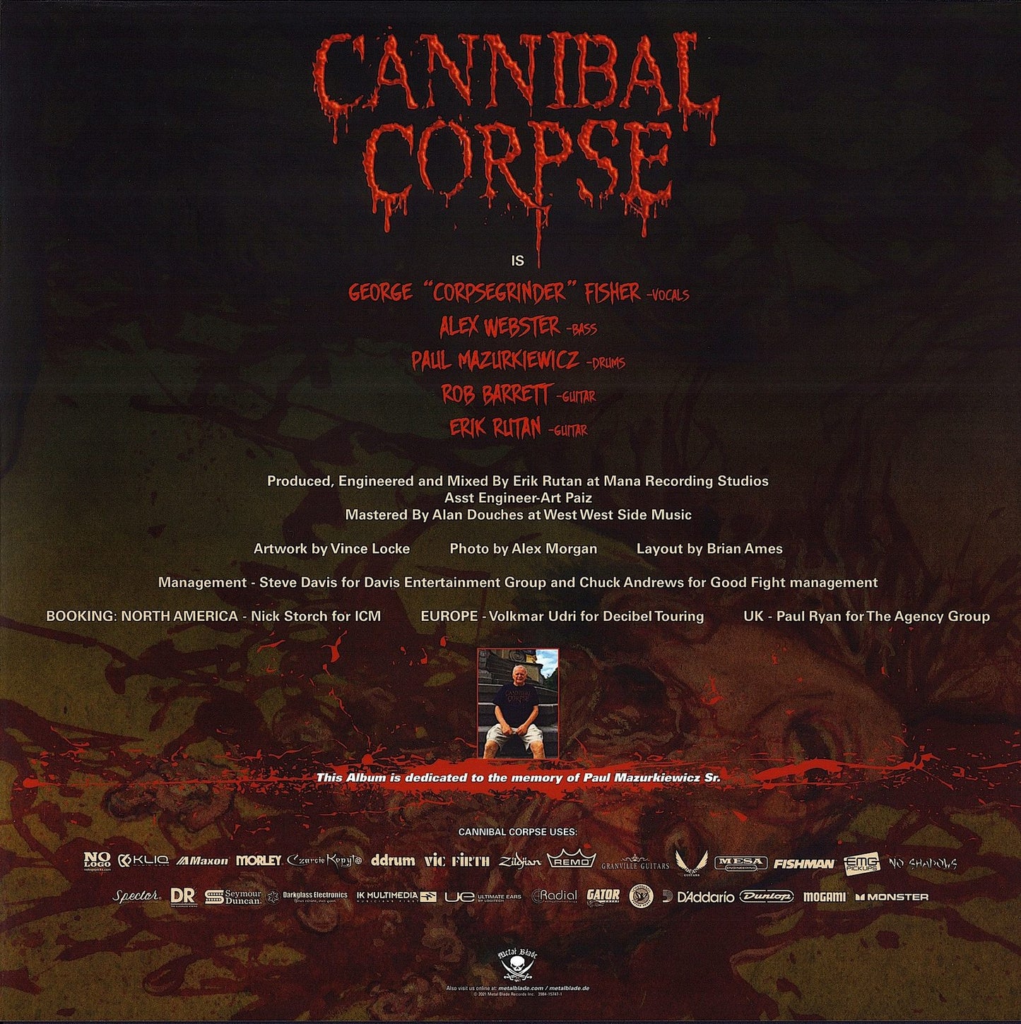 Cannibal Corpse – Violence Unimagined Silver Gray Blue Marbled Vinyl LP Limited Edition