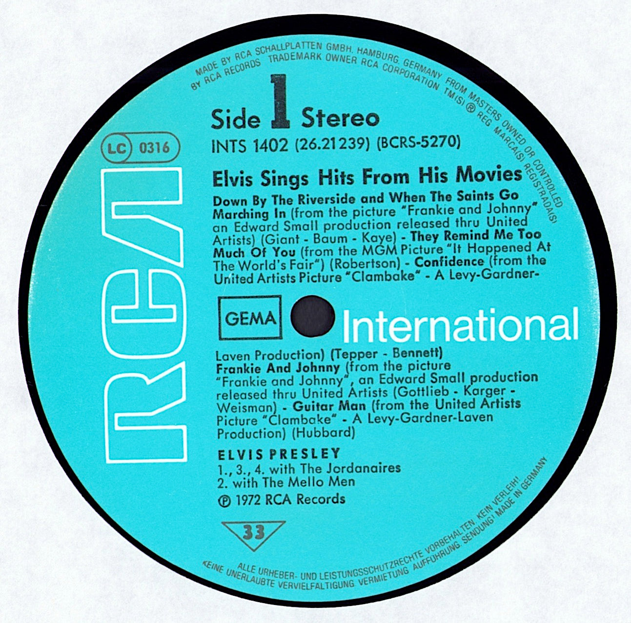 Elvis Presley – Elvis Sings Hits From His Movies - Volume 1 Vinyl LP