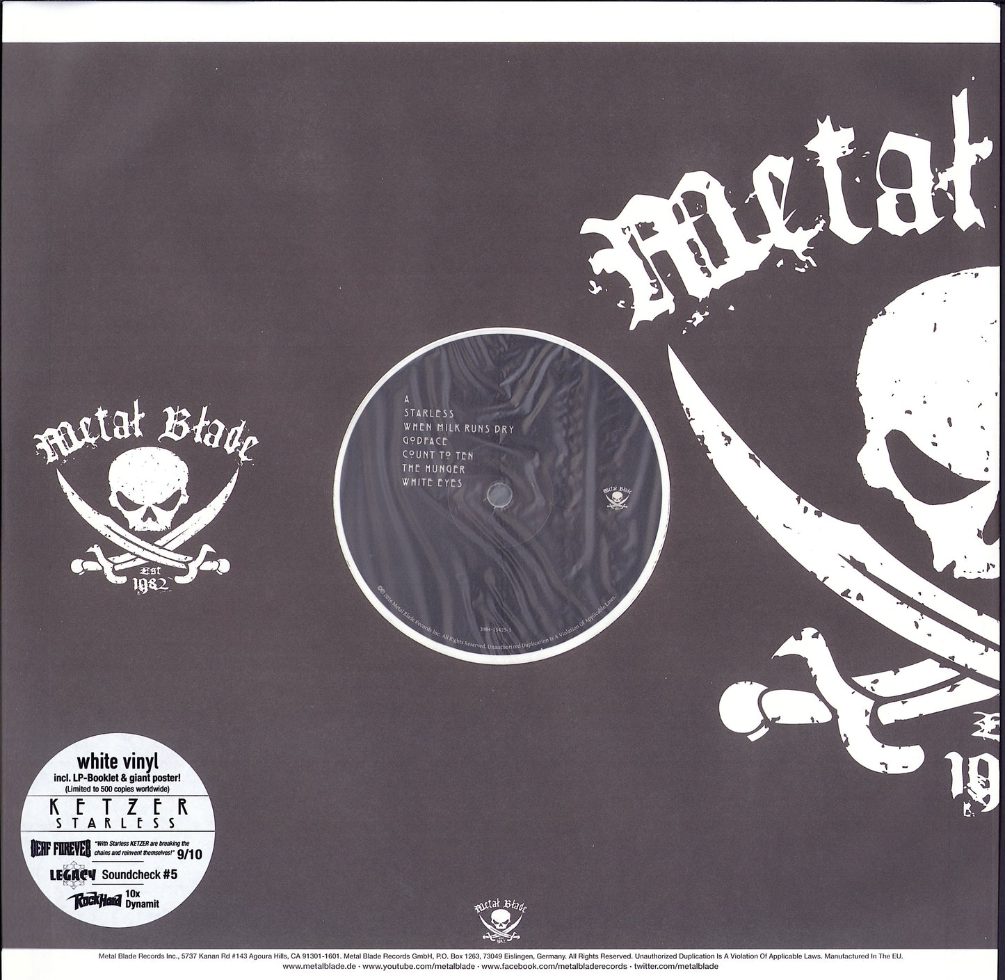 Ketzer – Starless White Vinyl LP Limited Edition