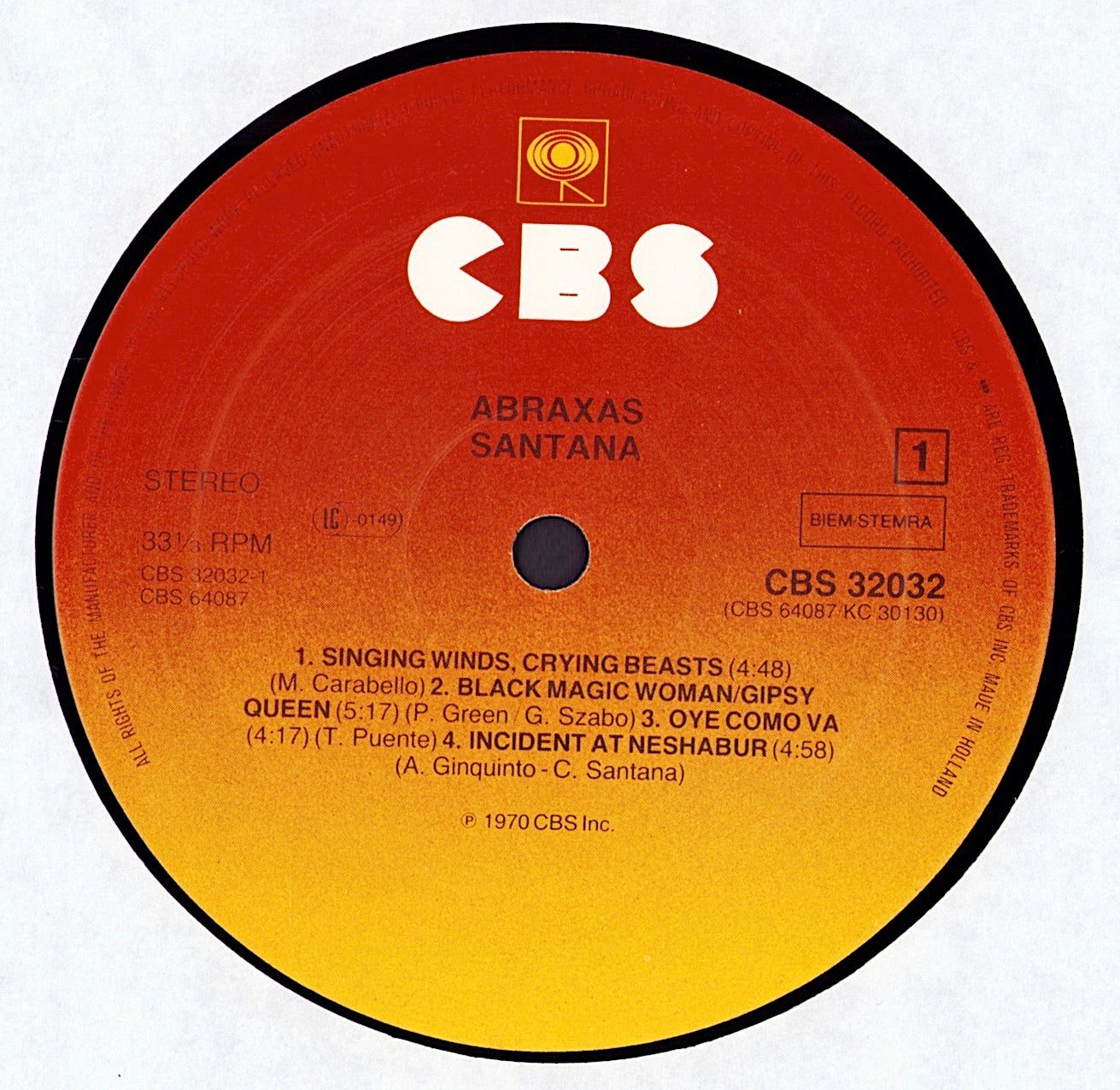 Santana - Abraxas Vinyl LP