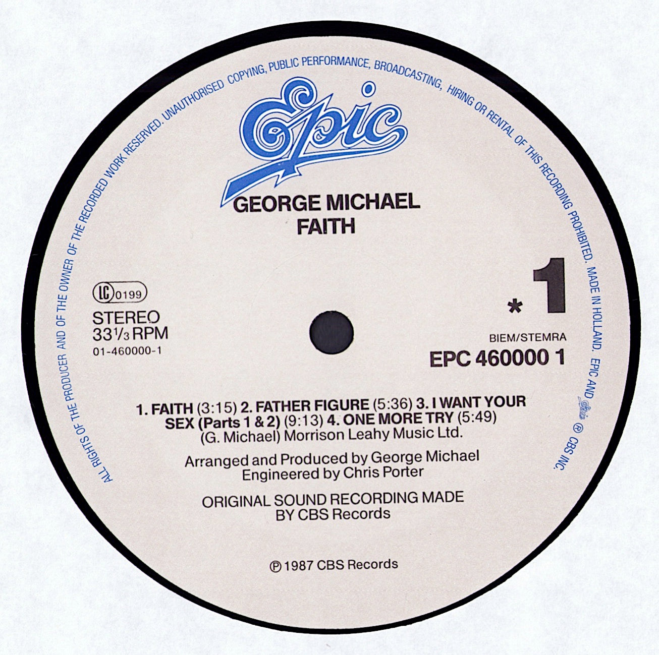 George Michael - Faith Vinyl LP