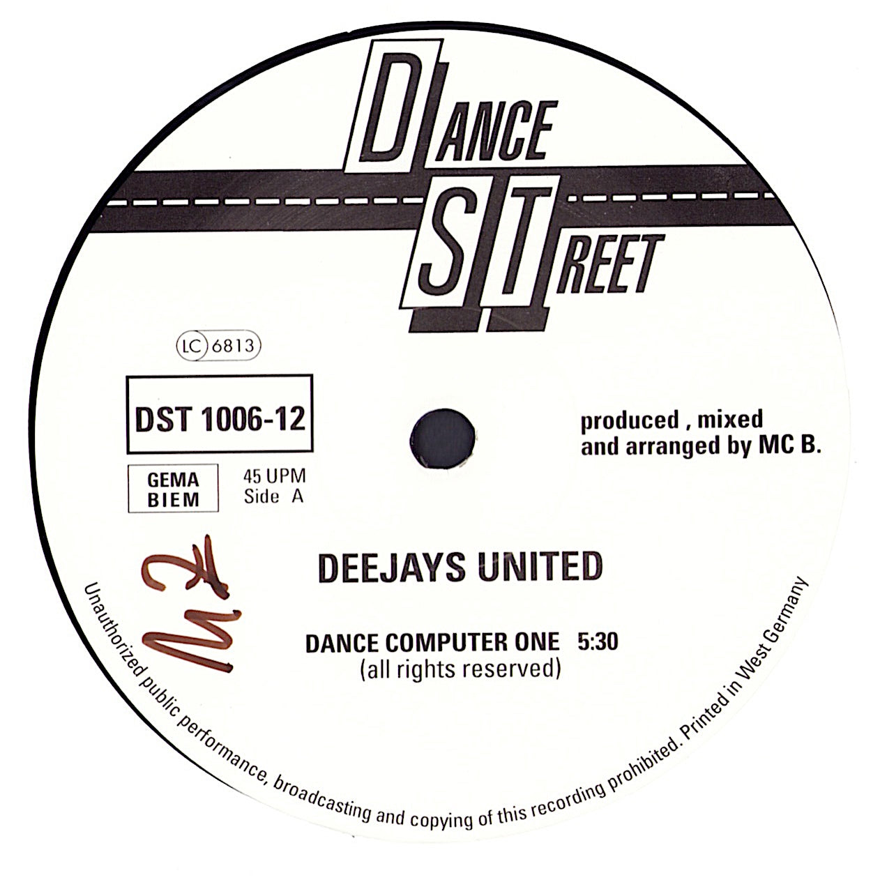 Deejays United – Dance Computer One Vinyl 12"