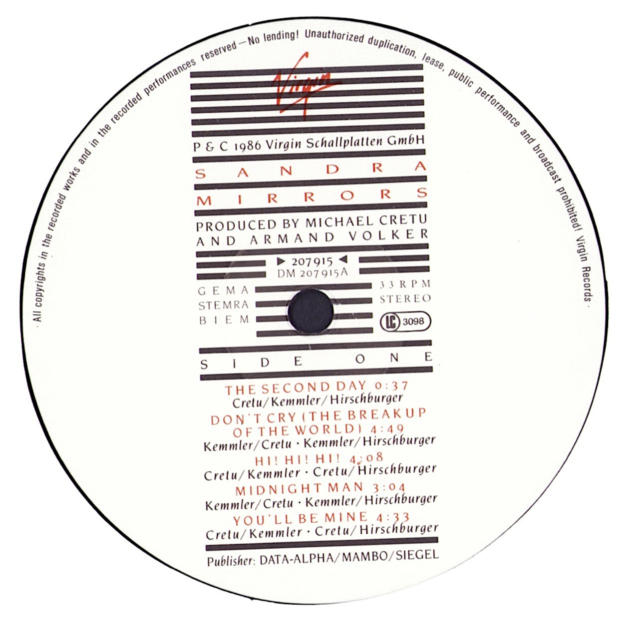 Sandra - Mirrors Vinyl LP