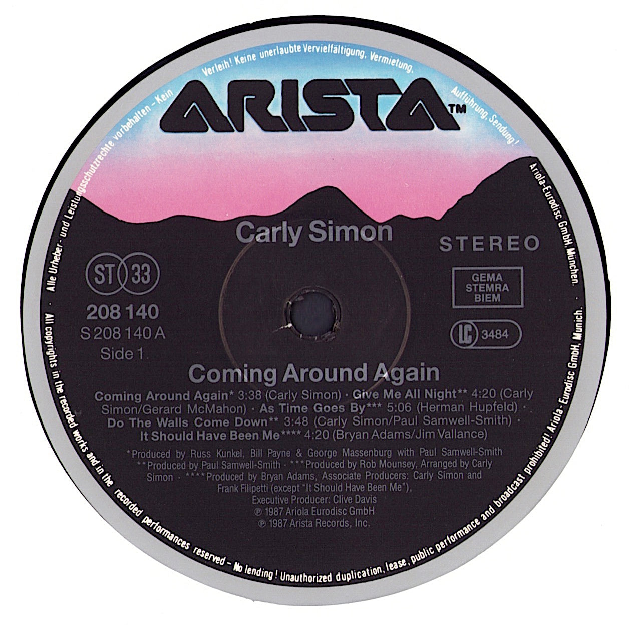 Carly – Coming Around Again Vinyl LP