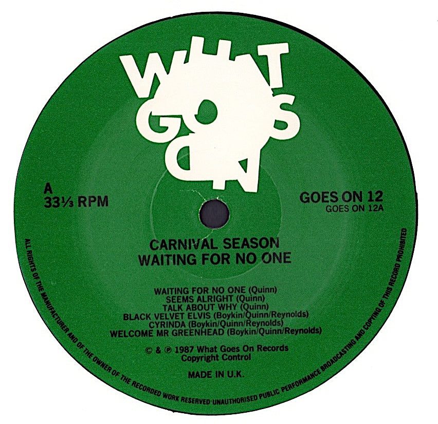 Carnival Season – Waiting For No One Vinyl LP