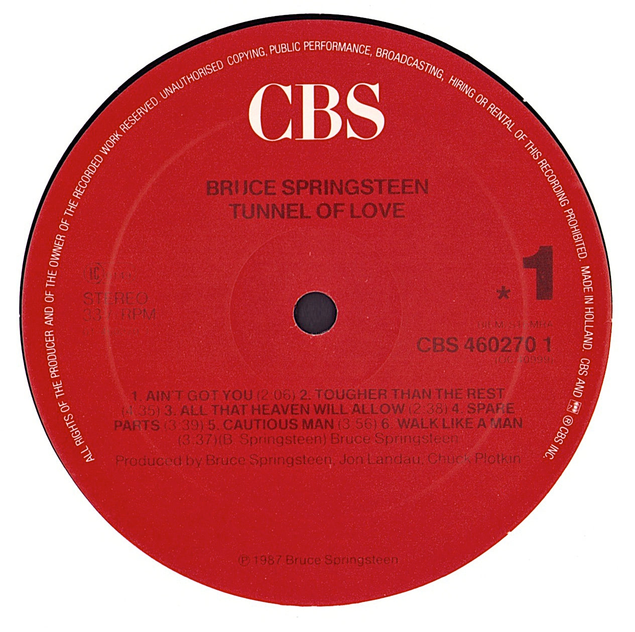 Bruce Springsteen - Tunnel Of Love