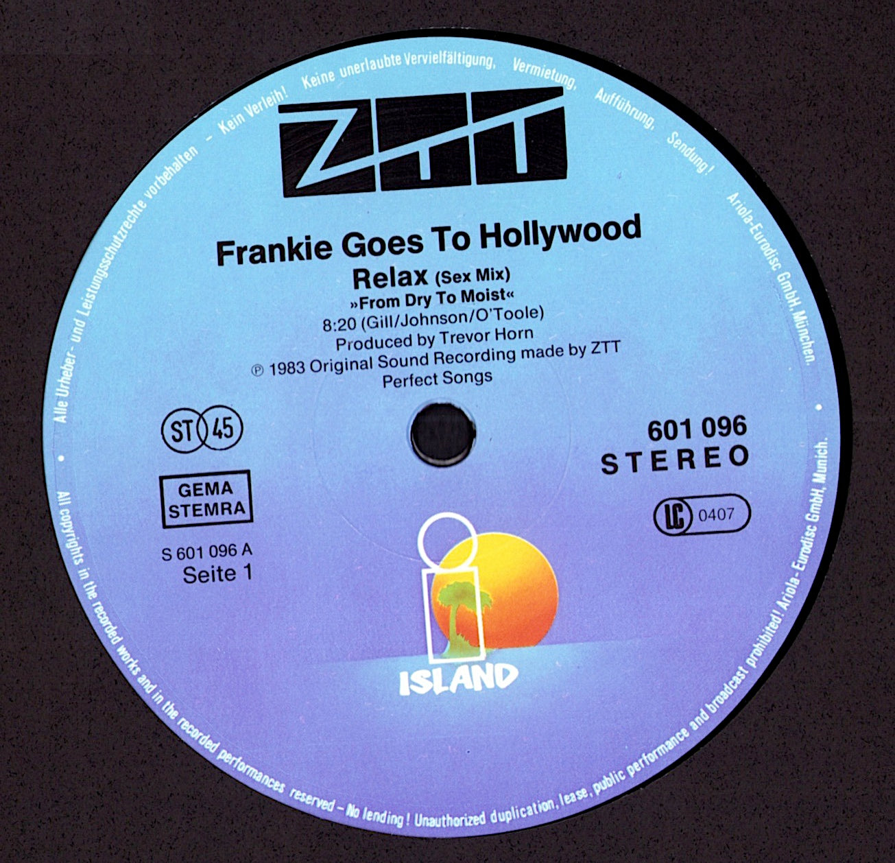 Frankie Goes to Hollywood - Relax Vinyl 12" Maxi-Single Kopie