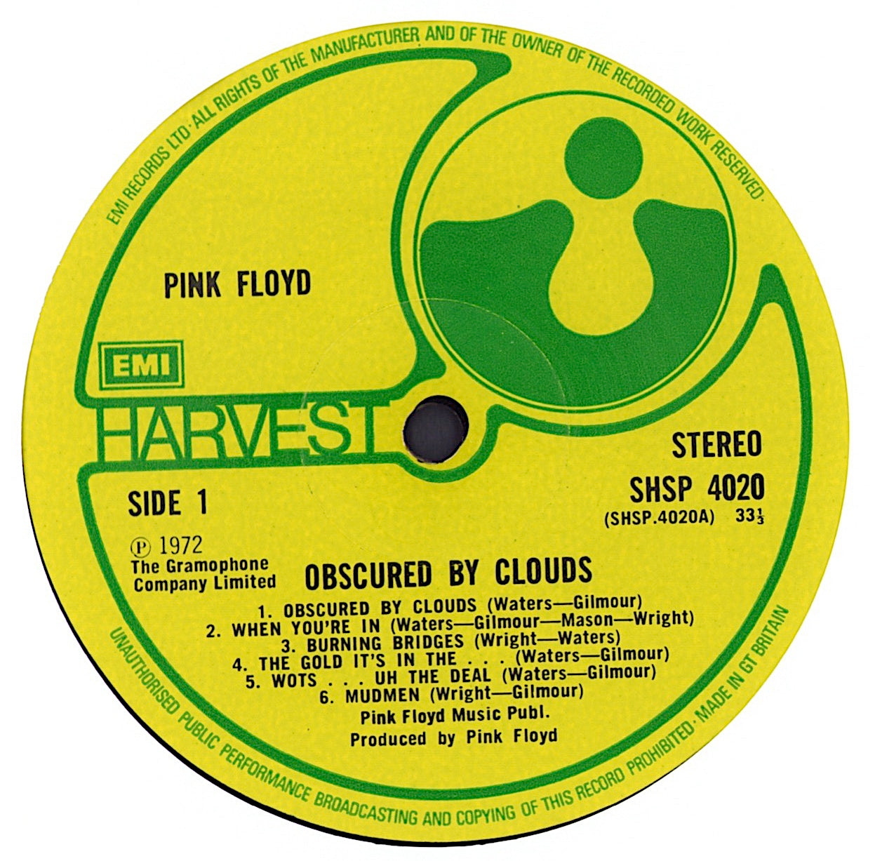 Pink Floyd - Obscured By Clouds Vinyl LP