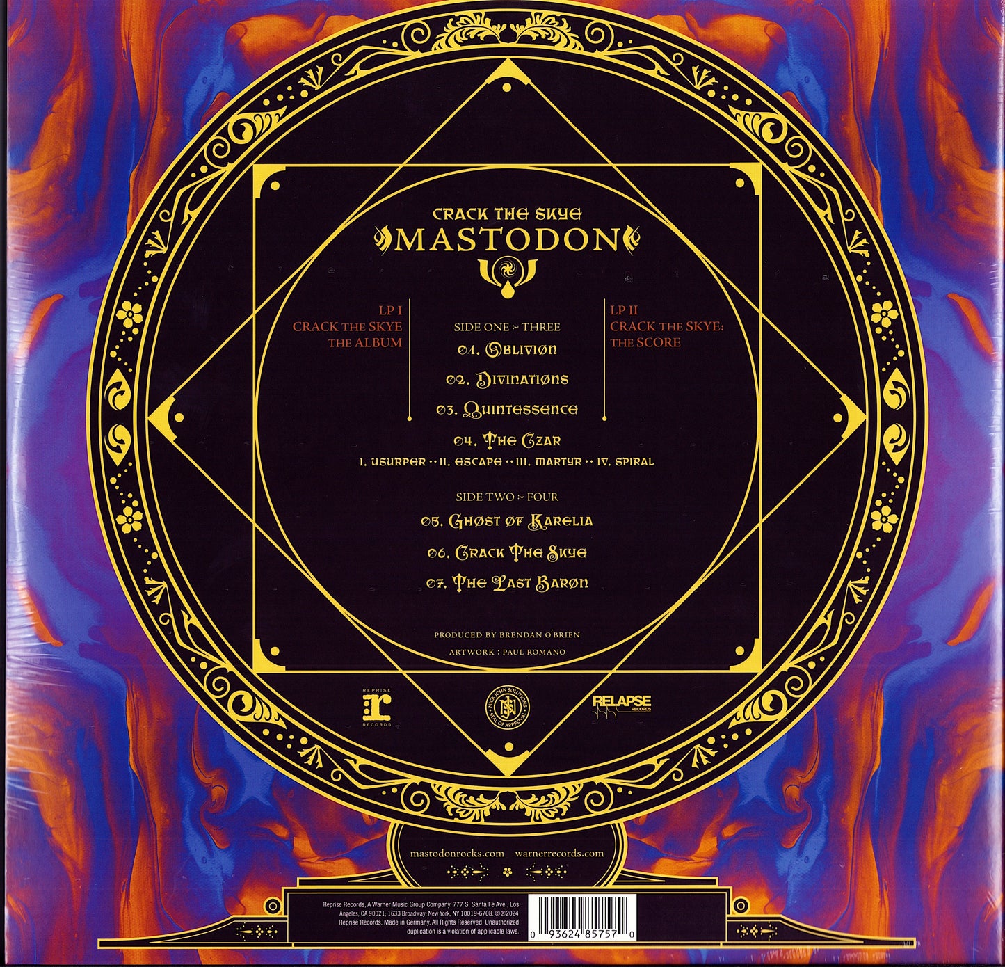 Mastodon – Crack The Skye Blue Sky Vinyl 2LP Limited & 15th Anniversary Edition