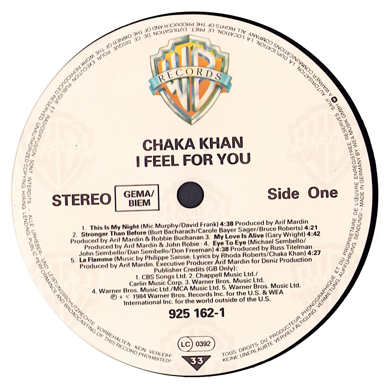 Chaka Khan - I Feel For You Vinyl LP