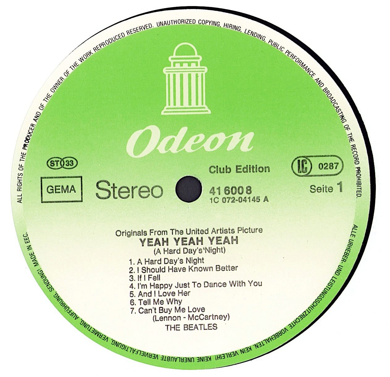 The Beatles - Yeah! Yeah! Yeah! A Hard Day's Night Originals From The United Artists' Picture Club Edition