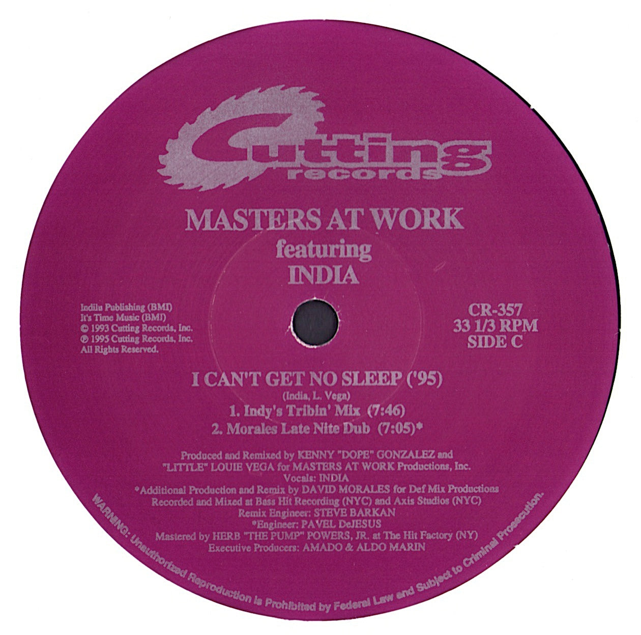 Masters At Work Featuring India - I Can't Get No Sleep '95 Mixes - Part 2