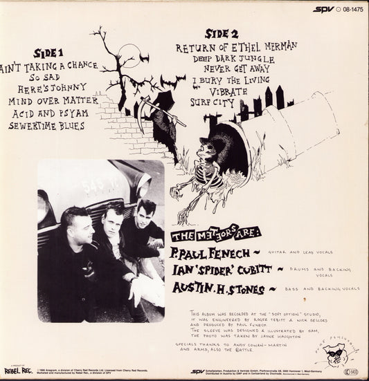The Meteors - Sewertime Blues Vinyl LP | DE Original | 1986
