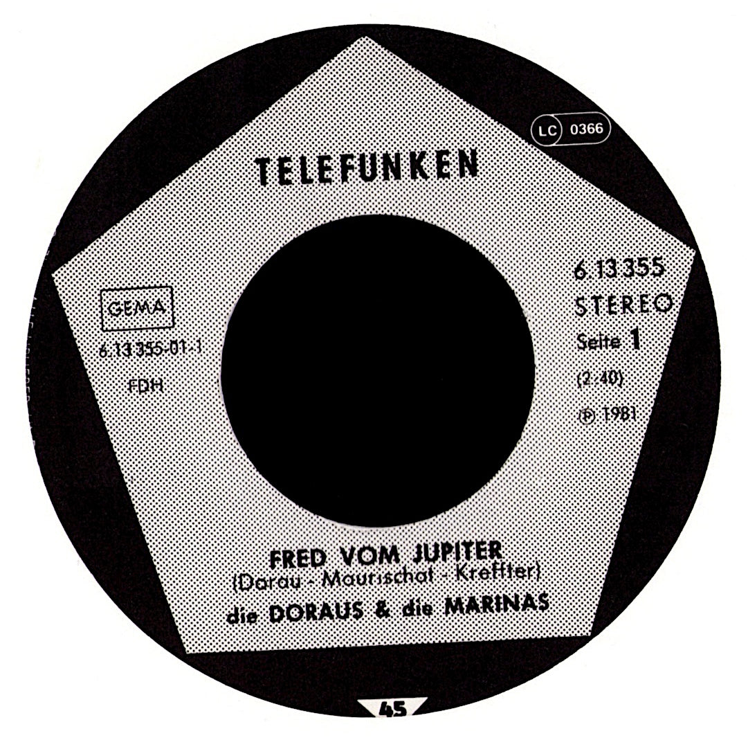 Die Doraus & Die Marinas – Fred Vom Jupiter Vinyl 7" | DE Reissue | 1981