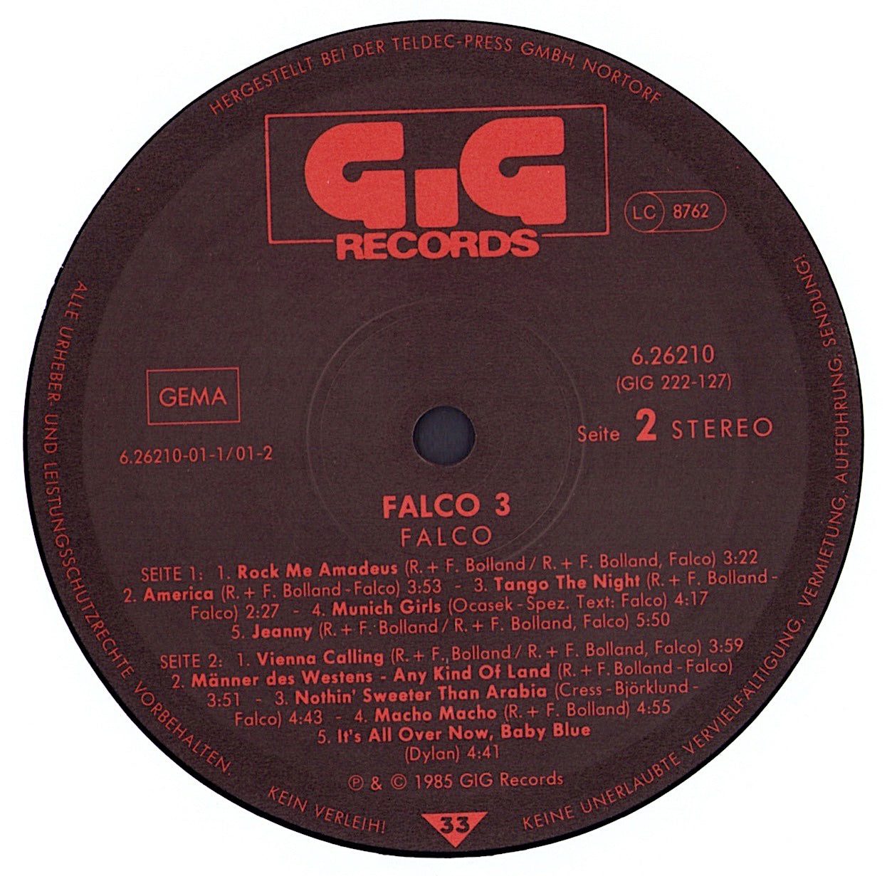 Falco - Falco 3 Vinyl LP