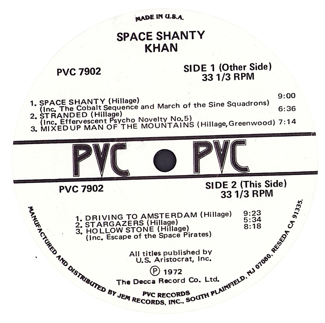 Khan - Space Shanty Vinyl LP