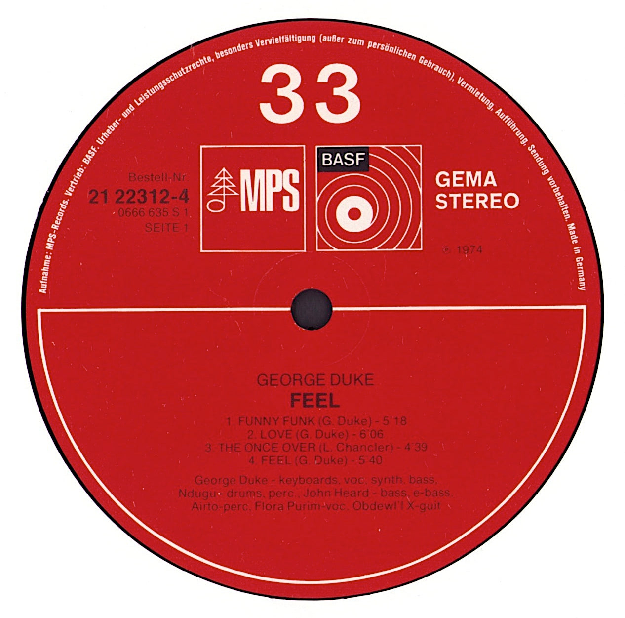 George Duke - Feel Vinyl LP