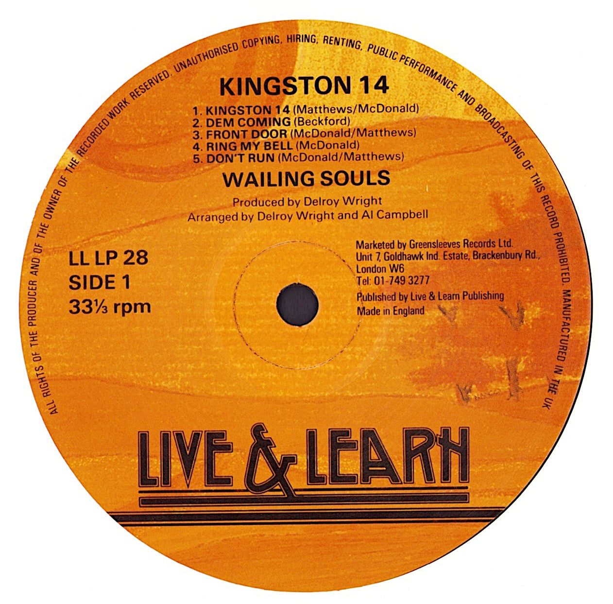 Wailing Souls - Kingston 14 Vinyl LP