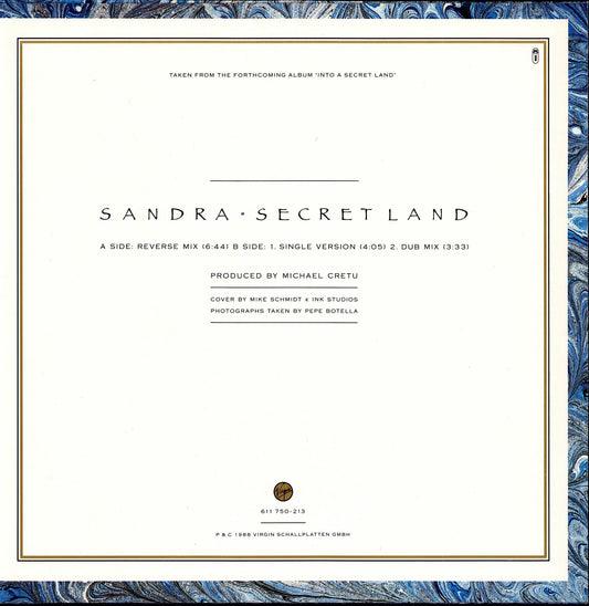 Sandra – Secret Land Vinyl 12" Maxi-Single | EU Original | 1988