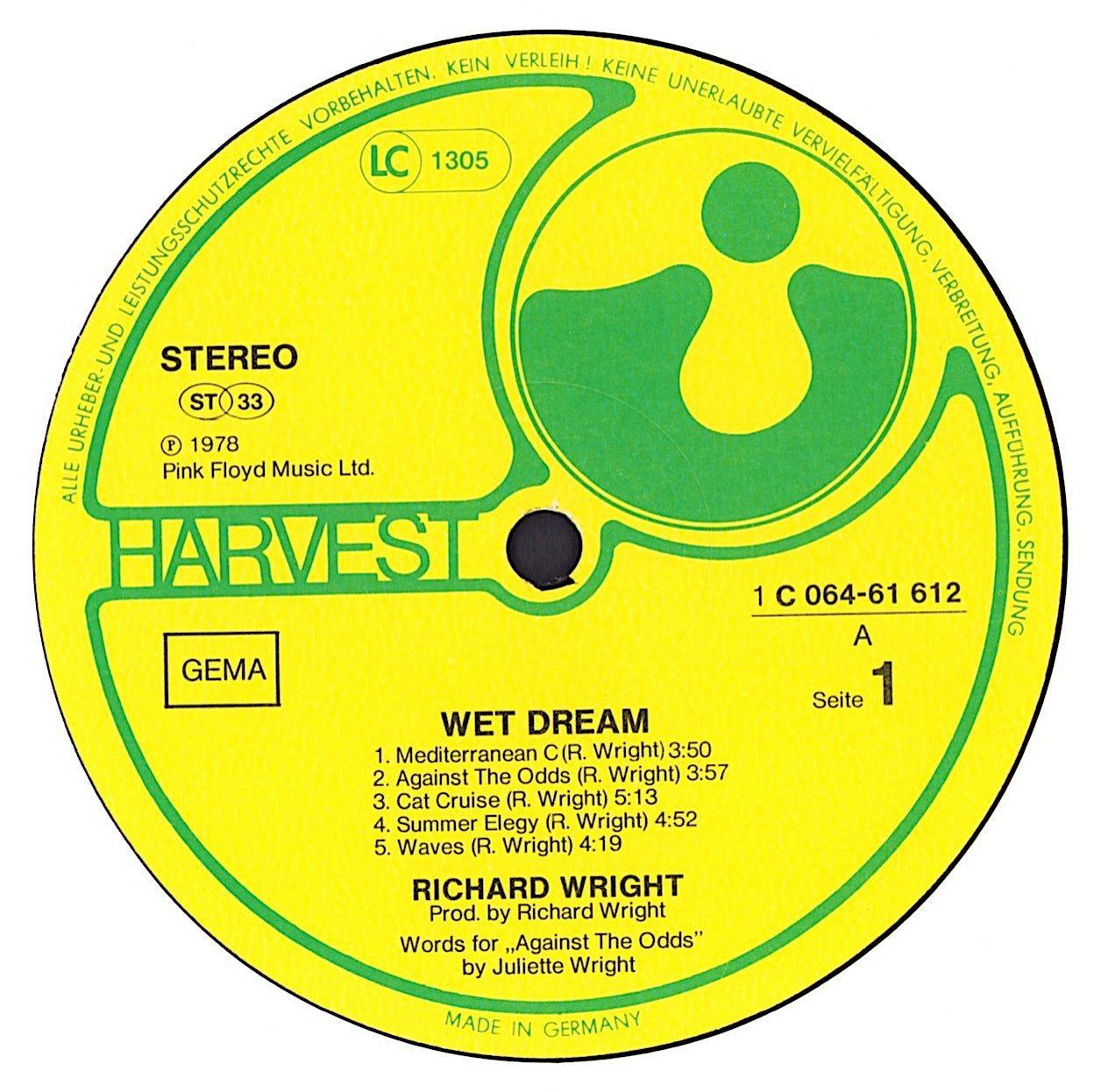 Richard Wright - Wet Dream Vinyl LP