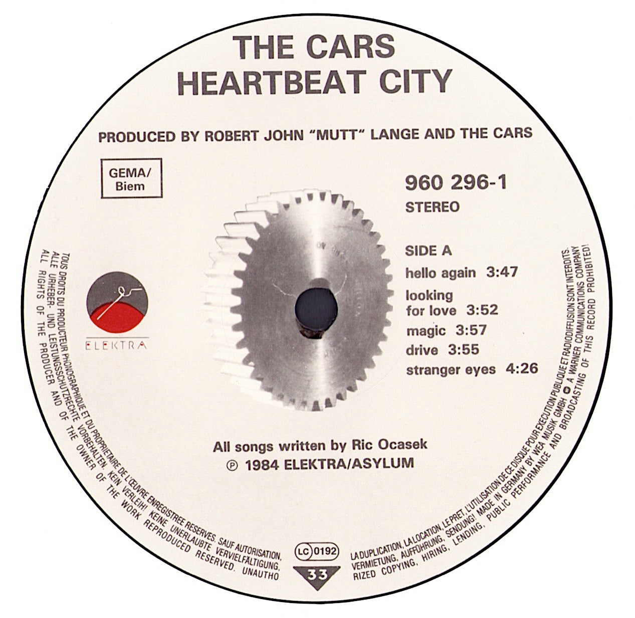 The Cars - Heartbeat City VinylLP