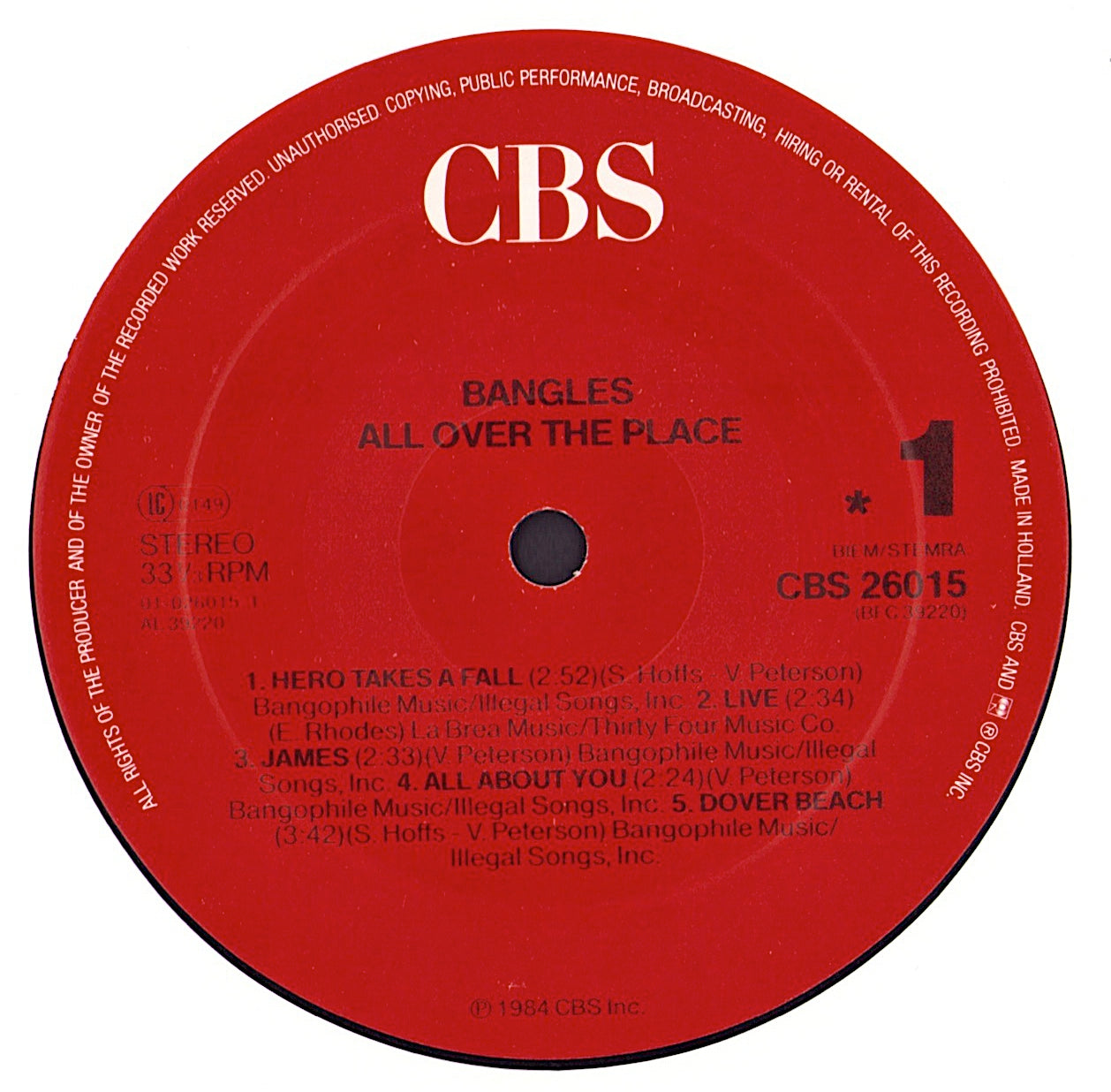 Bangles - All Over The Place Vinyl LP