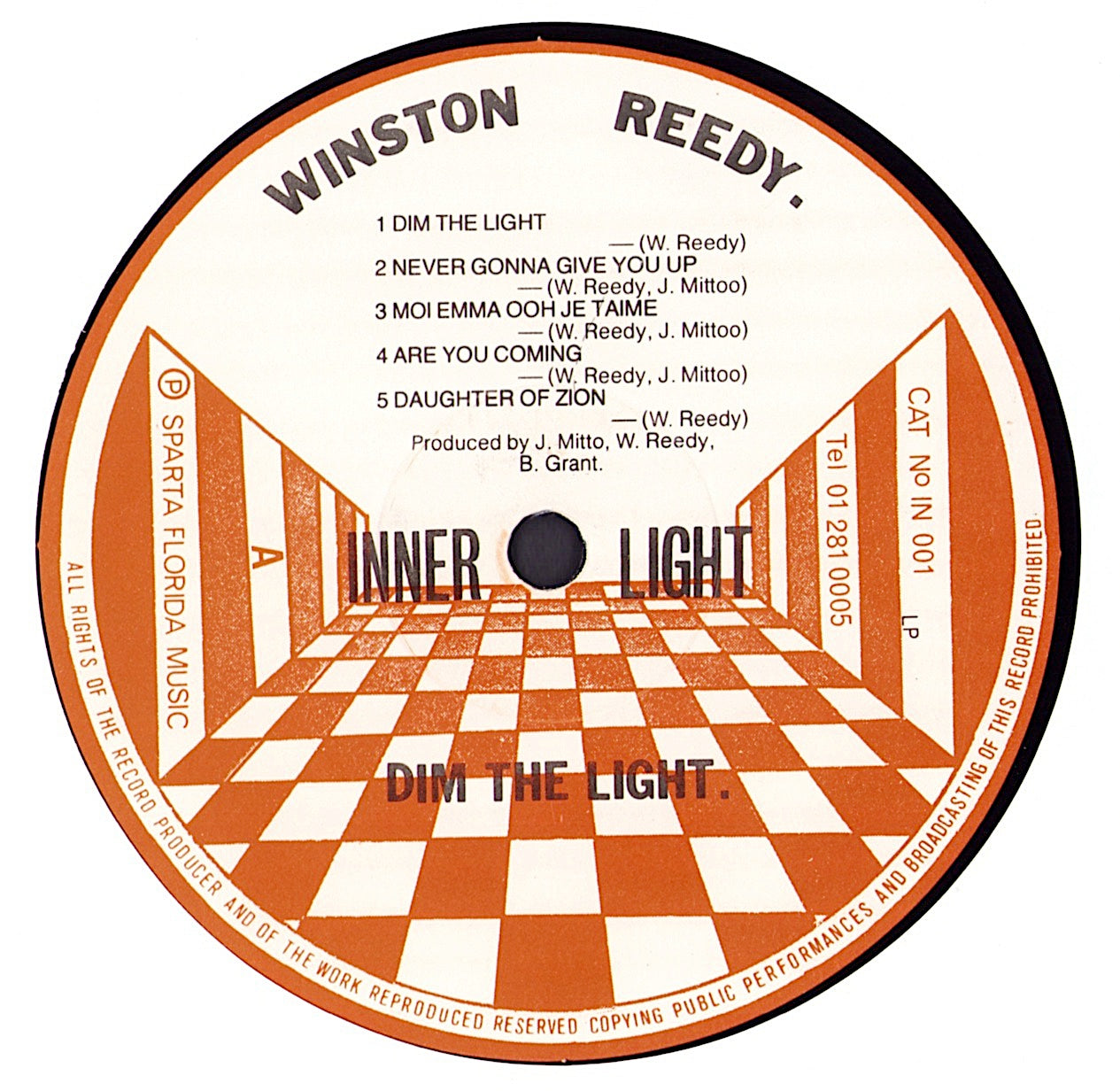 Winston Reedy - Dim The Light Vinyl LP